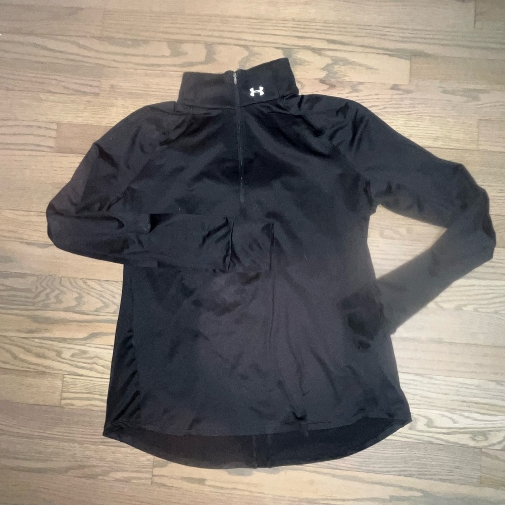 Under Armour Black Zip Up Thumb Holes size xl